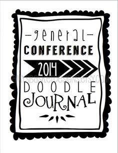 2014 LDS General Conference Doodle Journal by amysbasketdesigns