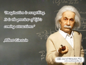 Free Law of Attraction Wallpaper with Quote by Albert Einstein