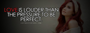 Click to get this love is louder than demi lovato facebook cover photo