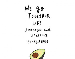 Avocado & Literally Everything Print - 5x7 - Hand-Illustrated