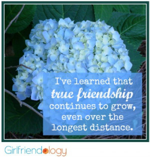 Girlfriendology friendship quote true friends long distance