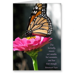 Butterfly Birthday Tagore Quote Card