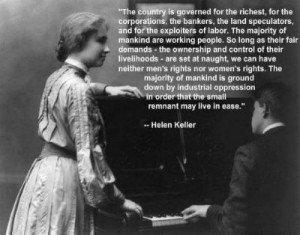 Helen Keller political quote - she could have been a Social Worker