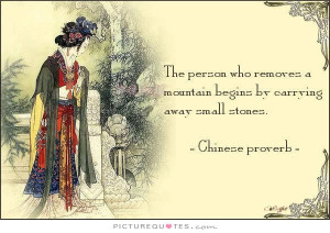 carrying away small stones chinese proverb motivational quotes