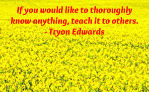knowledge quote by Tryon Edwards.