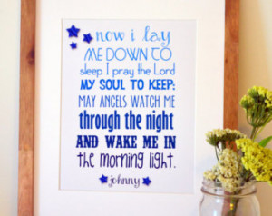 Now I Lay me Down to Sleep 8x10 pri nt- baptism gift- new baby gift ...
