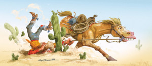 ... 2d, illustration, horse, funny, fun, humor, western, cowboy, cartoon