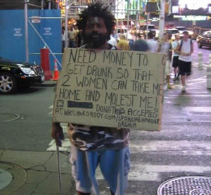 Homeless People With Funny Homeless Signs And Quotes