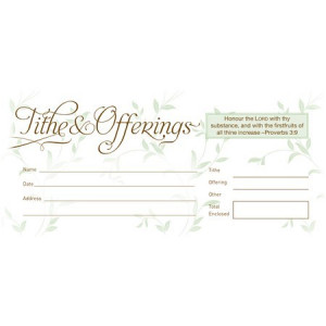 Tithe & Offerings Envelopes (Proverbs 3:9) (Box of 52)