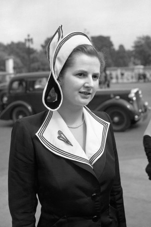 Margaret Thatcher in 1950, at Buckingham Palace garden party as a ...