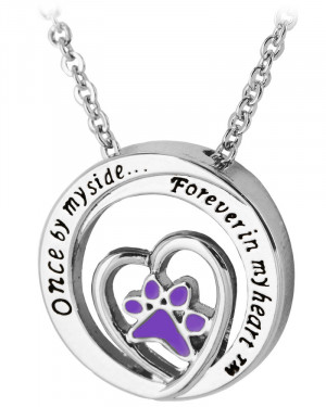 Forever in My Heart™ Purple Paw Necklace