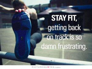 ... fit. Getting back on track is so damn frustrating Picture Quote #1