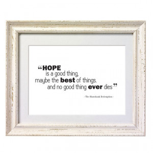 Shawshank Redemption Movie Quote. Typography Print. 8x10 on A4 ...