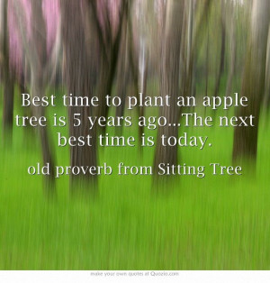 Best time to plant an apple tree.
