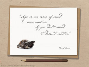 Quote birthday Card - Mark Twain - Instant download - Digital file ...