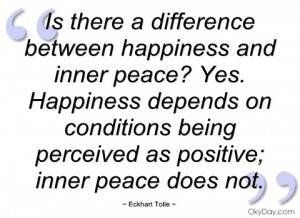 is there a difference between happiness eckhart tolle