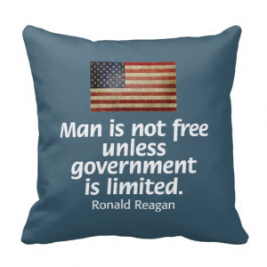 Ronald Reagan Quote on Limited Government Throw Pillow
