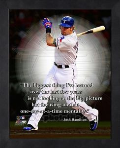 Josh-Hamilton-Texas-Rangers-8x10-Black-Wood-Framed-Pro-Quotes-Photo