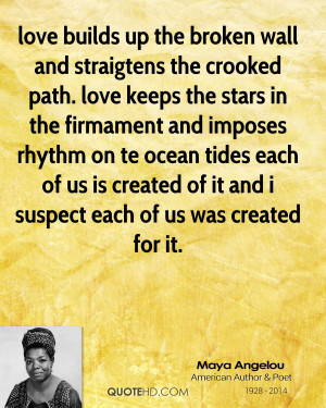 and straigtens the crooked path. love keeps the stars in the firmament ...