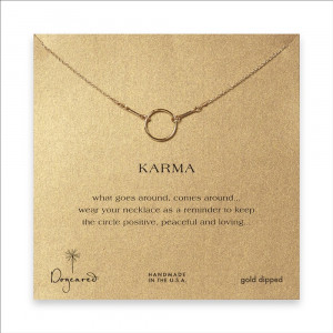 Home / Jewellery / Dogeared Karma Necklace - Gold Dipped - 16 inch