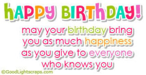 Happy Birthday Scraps, birthday quotes for Orkut, Myspace, hi5