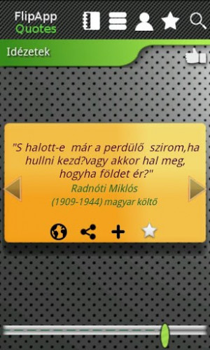 FlipApp FamousQuotes Hungarian screenshot for Android