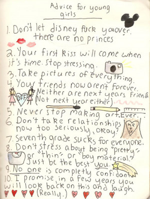 Advice for Young Girls (it’s perfect even without Lisa Frank ...
