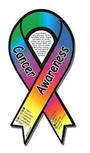 All Inclusive Cancer Awareness Ribbon Car Magnet #ASICS #BEAGOLDCOOKIE