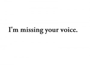 Missing Your Voice