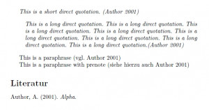 ... *Vgl.* & automatic quote indenting (depending on quote length