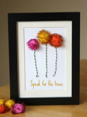 ... Truffula Tree craft to display on your shelf and 