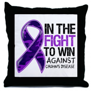 ... Awareness More Fun Stuff > In The Fight Crohn's Disease Throw Pillow