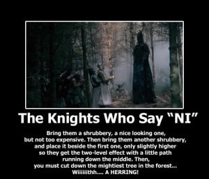 Friday Funnies- Knights Who Say 