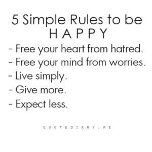 rules to be #happy