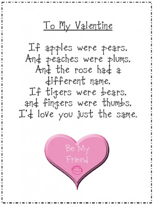 Grade ONEderful: Valentine poem