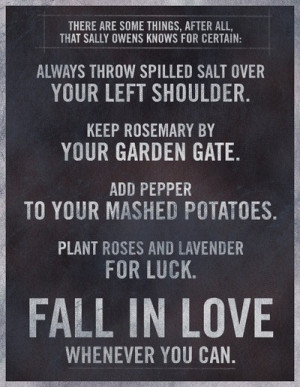 ... Margaritas' somewhere on there and it's great / Practical Magic