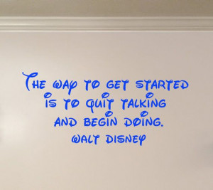 Walt Disney Famous Quote Wall Decal by KickinStickers on Etsy, $7.50
