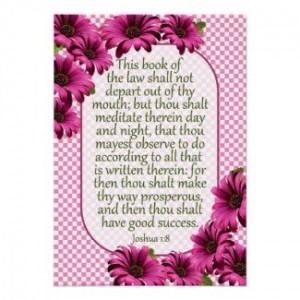 Joshua 1:8: Pink Daisies Design #scriptures #Bible verses