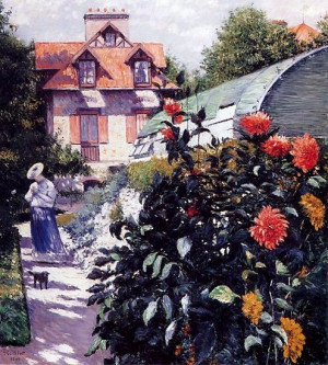 Gustave Caillebotte, Dahlias, Garden at Petit Gennevilliers, 1893, oil ...
