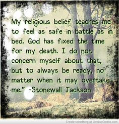 Stonewall Jackson quote on the Sovereignty of God.