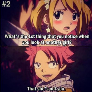 What Natsu sees in girls who aren't Lucy by shabkabab