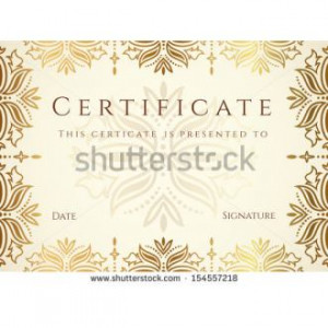 Certificate, Diploma of completion design template, background Gold ...