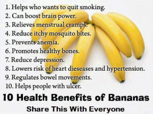 10 Health benefits of Bananas.