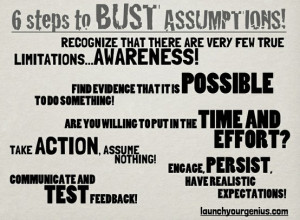 steps to bust assumptions!