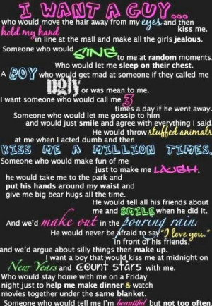 What all girls want in a guy.