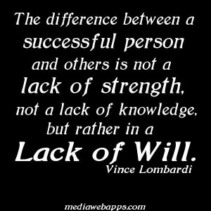 The difference between a successful person and others is not a lack of ...