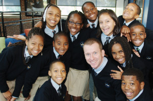 Clark with some enthusiastic students on a parent day at The Ron Clark ...