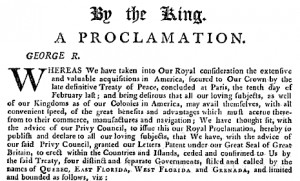 Proclamation of 1763 and the Battle of Kings Mountain