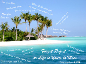 RENT Quotes Beach Background wallpaper Image