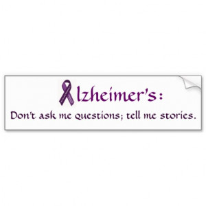 Alzheimer's Awareness Bumper Sticker